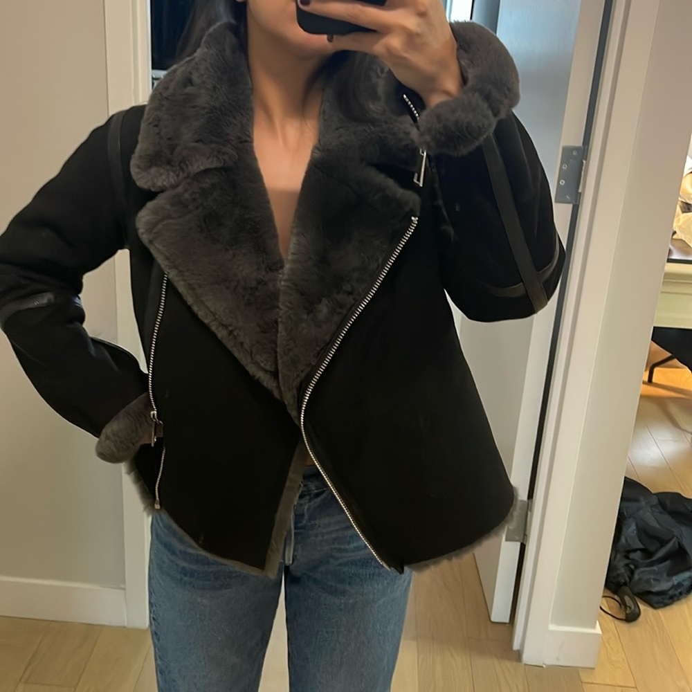 ZARA FAUX SHEARLING JACKET